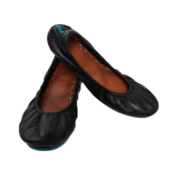 Tieks Ballet Flats by Gavrieli in Matte Black & Teal - Size 6 - Picture 3 of 11